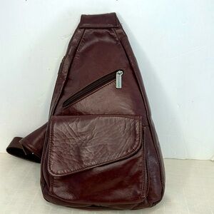 Made in Mexico Leather Sling bag, brown leather sling,bag,,